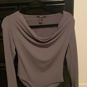 Olive green scope neck body suite